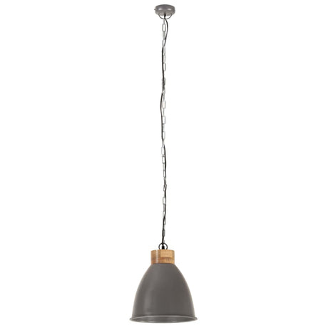 Industrial Hanging Lamp Iron & Solid Wood E27