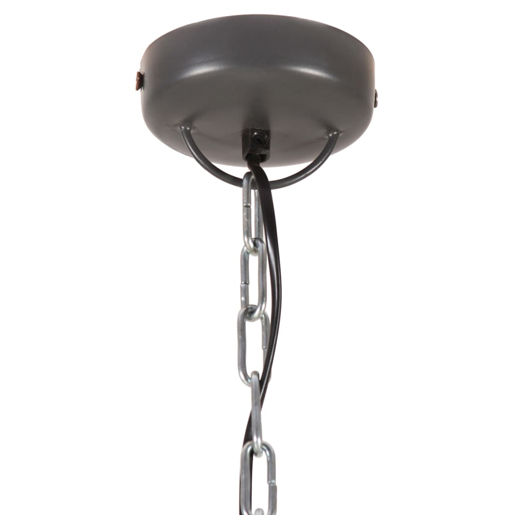 Industrial Hanging Lamp Iron & Solid Wood E27