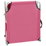 Folding Sun Lounger With Canopy Steel Magento