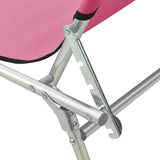 Folding Sun Lounger With Canopy Steel Magento