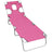Folding Sun Lounger With Head Cushion Steel Turqoise Blue