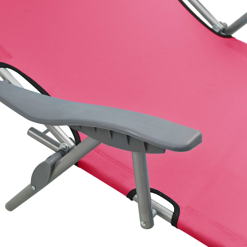 Sun Lounger With Canopy Steel