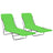 Folding Sun Loungers 2 Pcs Steel And Fabric