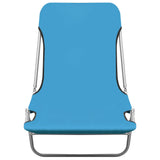 Folding Sun Loungers 2 Pcs Steel And Fabric
