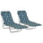 Folding Sun Loungers 2 Pcs Steel And Fabric