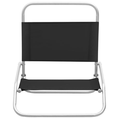 Folding Beach Chairs 2 Pcs Fabric