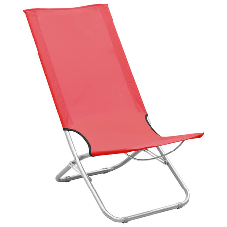 Folding Beach Chairs 2 Pcs Fabric