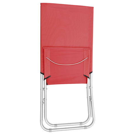 Folding Beach Chairs 2 Pcs Fabric