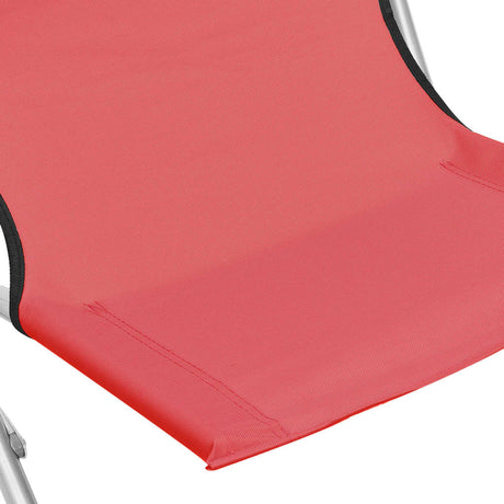 Folding Beach Chairs 2 Pcs Fabric