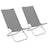 Folding Beach Chairs 2 Pcs Fabric