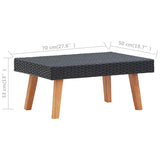 Garden Coffee Table Poly Rattan