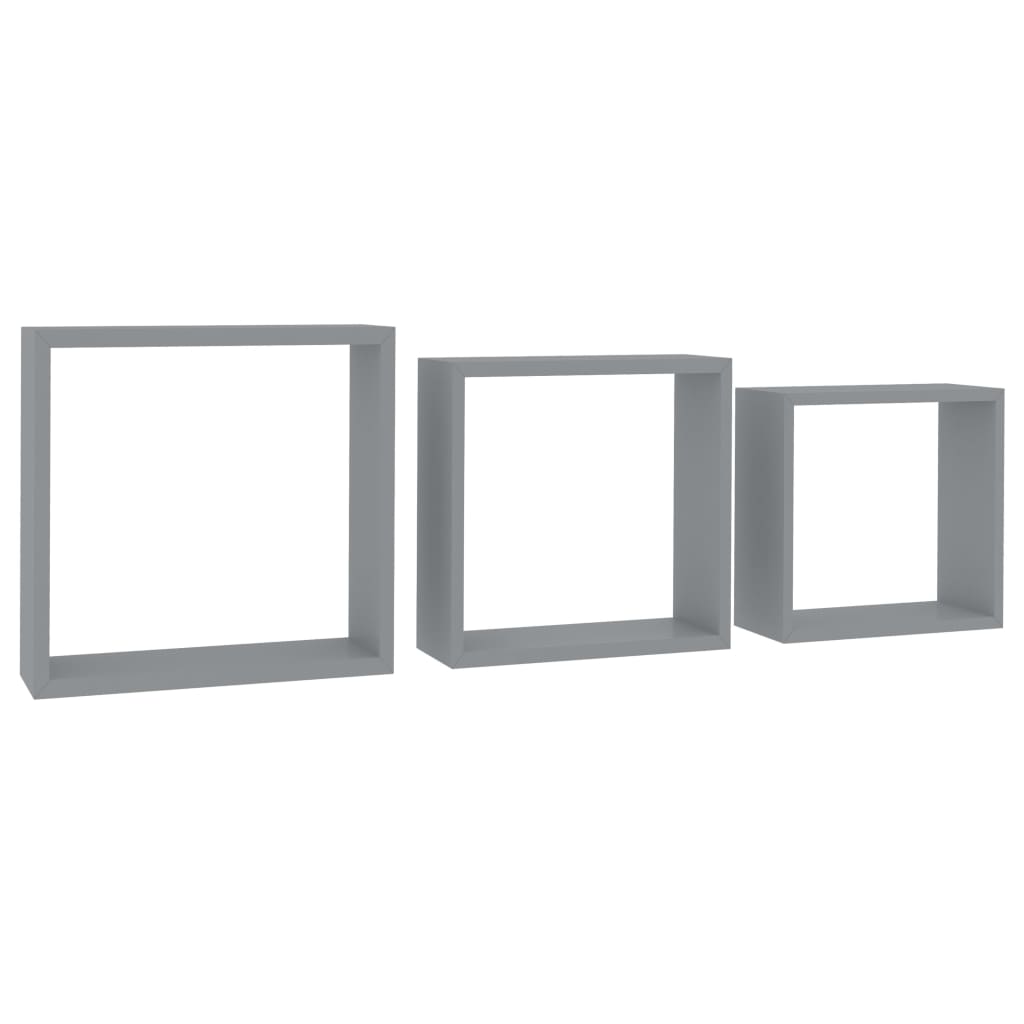 Wall Cube Shelves 3 Pcs Mdf