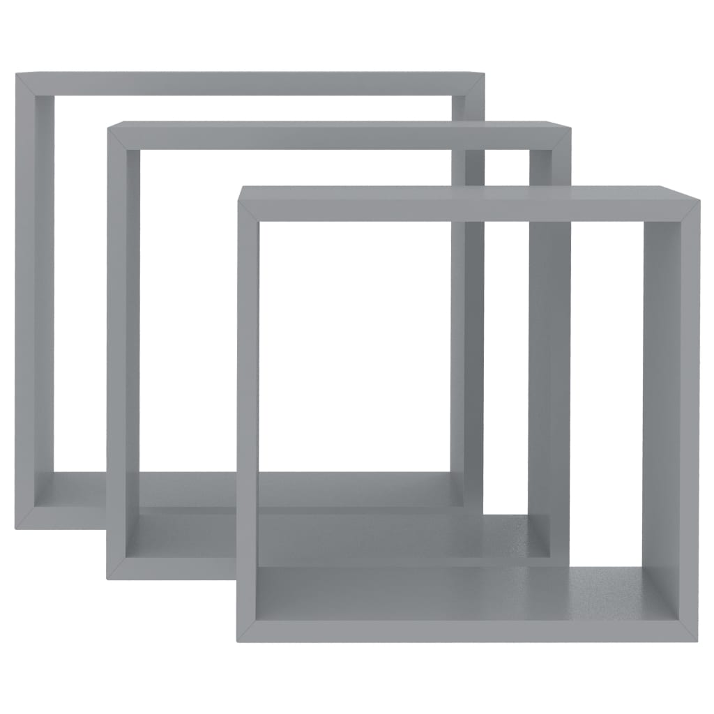 Wall Cube Shelves 3 Pcs Mdf