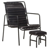 Relaxing Armchair With A Footrest Real Leather