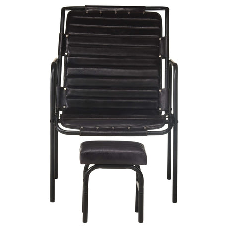 Relaxing Armchair With A Footrest Real Leather