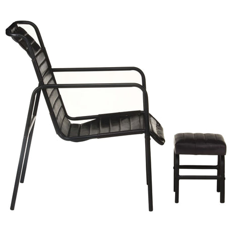 Relaxing Armchair With A Footrest Real Leather