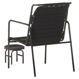 Relaxing Armchair With A Footrest Real Leather