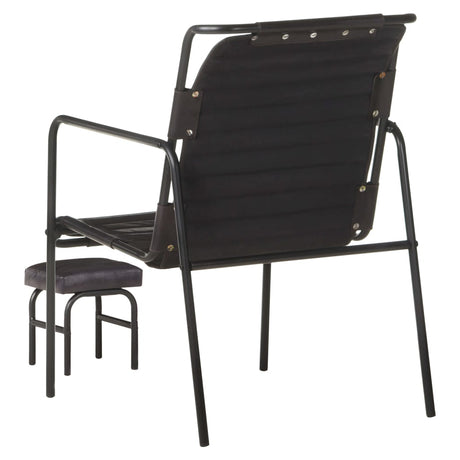 Relaxing Armchair With A Footrest Real Leather