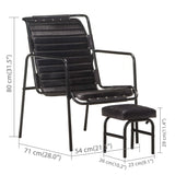 Relaxing Armchair With A Footrest Real Leather
