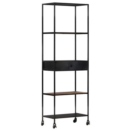 Book Cabinet 80X35X1 Rough Mango Wood & Iron