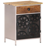 Bedside Cabinet 40X30X50 Cm Rough Mango Wood