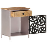 Bedside Cabinet 40X30X50 Cm Rough Mango Wood