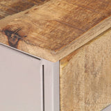 Bedside Cabinet 40X30X50 Cm Rough Mango Wood