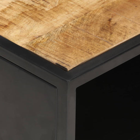 Coffee Table With Carved Door 90X55X36 Cm Rough Mango Wood