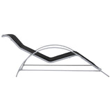 Sun Loungers 2 Pcs With Table Aluminium Black