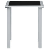 Sun Loungers 2 Pcs With Table Aluminium Black