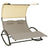 Double Sun Lounger With Canopy Textilene