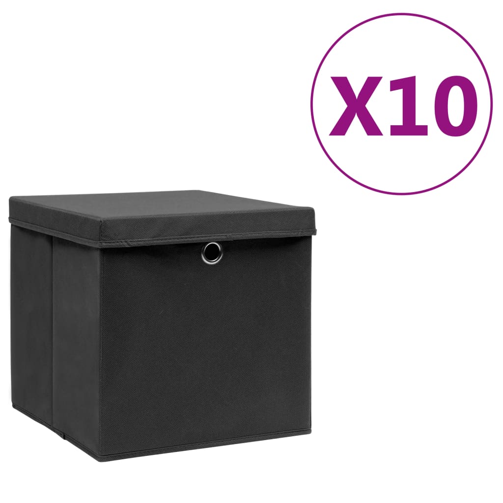 Storage Boxes 4 Pcs Non-Woven Fabric 28X28X28 Cm