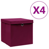 Storage Boxes 4 Pcs Non-Woven Fabric 28X28X28 Cm