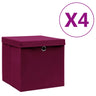 Storage Boxes 4 Pcs Non-Woven Fabric 28X28X28 Cm