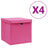 Storage Boxes 4 Pcs Non-Woven Fabric 28X28X28 Cm