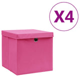 Storage Boxes 4 Pcs Non-Woven Fabric 28X28X28 Cm