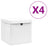 Storage Boxes 4 Pcs Non-Woven Fabric 28X28X28 Cm