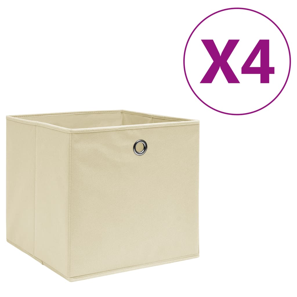 Storage Boxes 4 Pcs Non-Woven Fabric 28X28X28 Cm