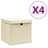 Storage Boxes 4 Pcs Non-Woven Fabric 28X28X28 Cm