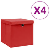 Storage Boxes 4 Pcs Non-Woven Fabric 28X28X28 Cm