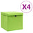 Storage Boxes 4 Pcs Non-Woven Fabric 28X28X28 Cm