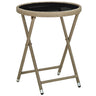 Tea Table 60 Cm Poly Rattan And Tempered