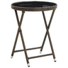 Tea Table 60 Cm Poly Rattan And Tempered