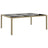 Garden Table With Glass Top 200X150X75 Cm Rattan