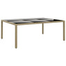 Garden Table With Glass Top 200X150X75 Cm Rattan