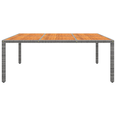 Garden Table 200X150X75 Cm Acacia Wood And Poly Rattan
