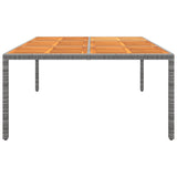Garden Table 200X150X75 Cm Acacia Wood And Poly Rattan