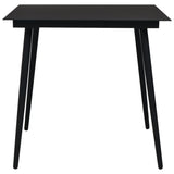 Garden Dining Table Black Steel And Glass