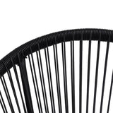 Garden Moon Chairs 2 Pcs Rattan Black