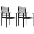 Garden Chairs 4 Pcs Pvc Rattan Black